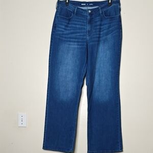 Old Navy High Rise Wide Leg Women's Blue Jeans Size 18Long Plus Size